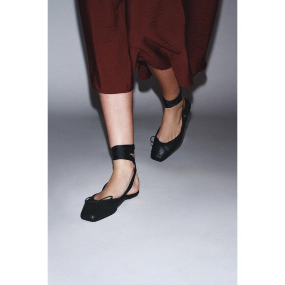 ZARA FLAT SLINGBACK BALLET FLATS - Picture 3 of 6